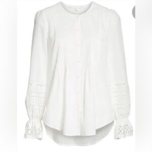 Veronica Beard Mili Eyelet Blouse